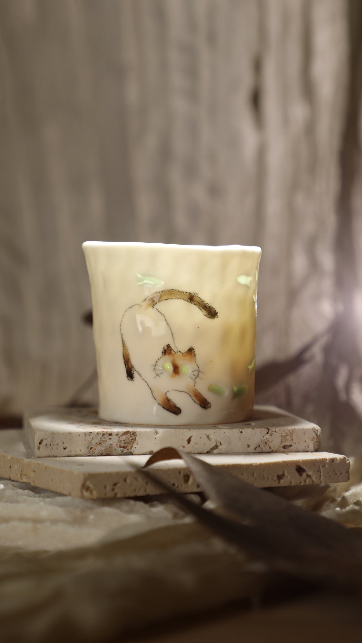 No.04 · Flow Clay Series — Translucent Glaze Cup
