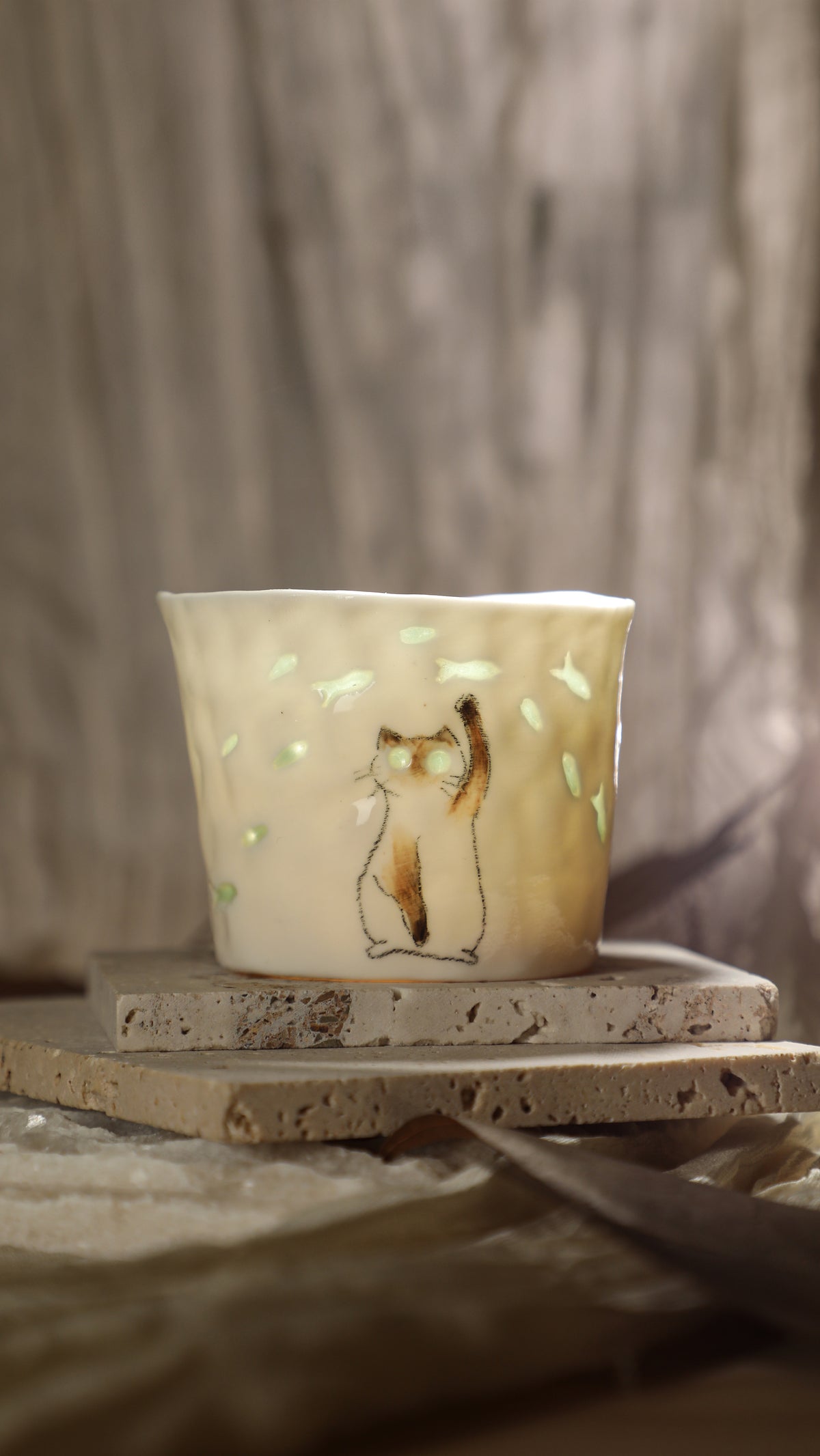 No.05 · Flow Clay Series — Translucent Glaze Cup