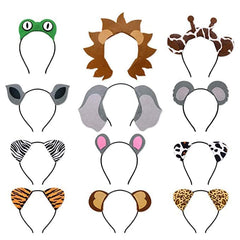 12pcs Jungle Animal Headbands Safari Hair Hoop
