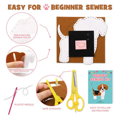 Puppy Craft Kit Kids DIY Crafting and Sewing Set for Kids Age 8 9 10 11 12
