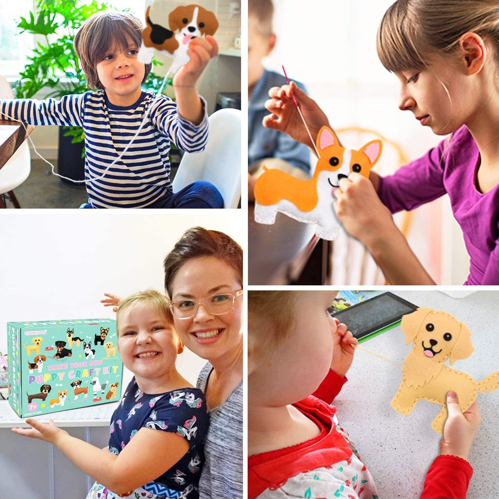 Puppy Craft Kit Kids DIY Crafting and Sewing Set for Kids Age 8 9 10 11 12