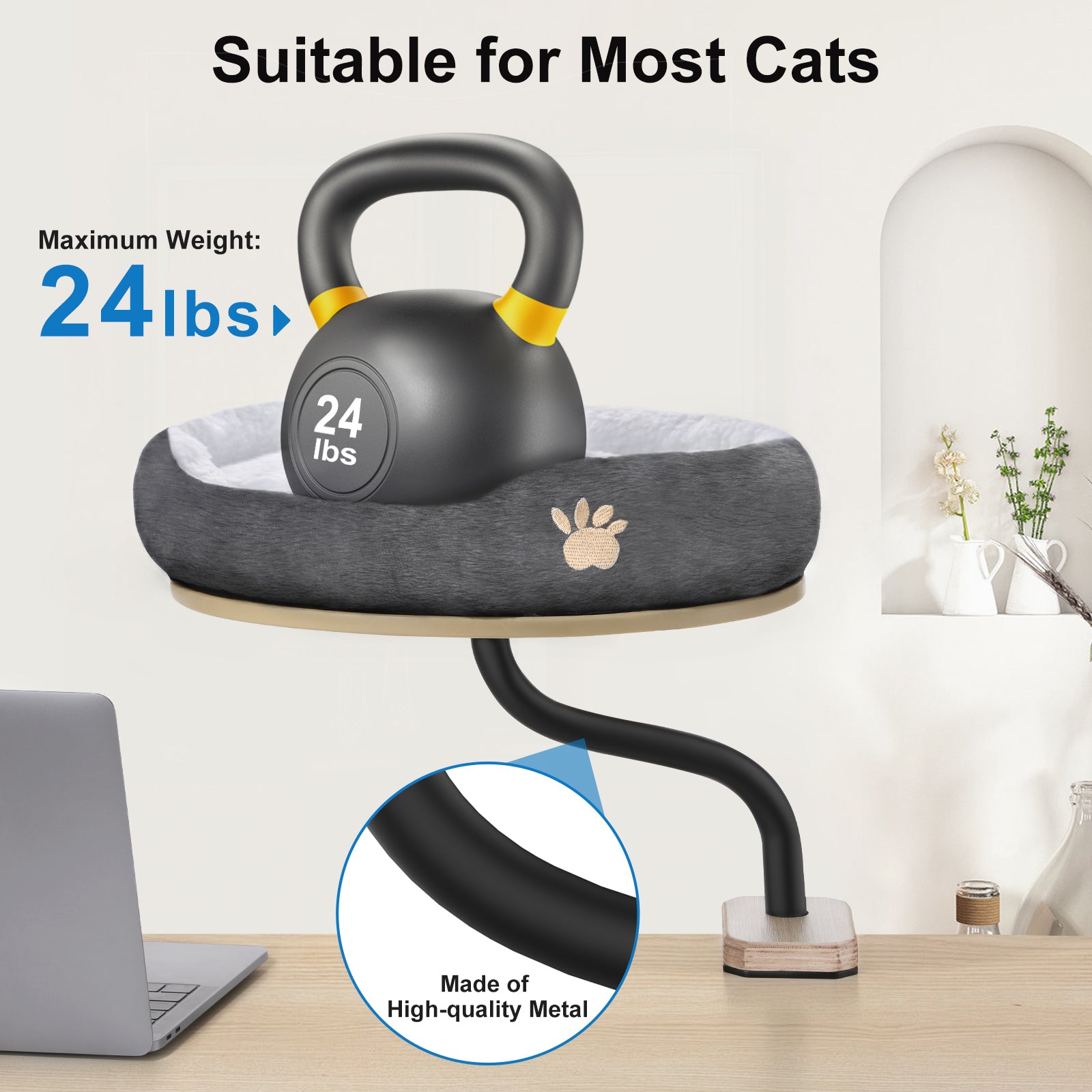 Cat Desk Bed Mounted Cat Hammock