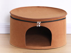 Side Table Cat House End Table with Charging Station