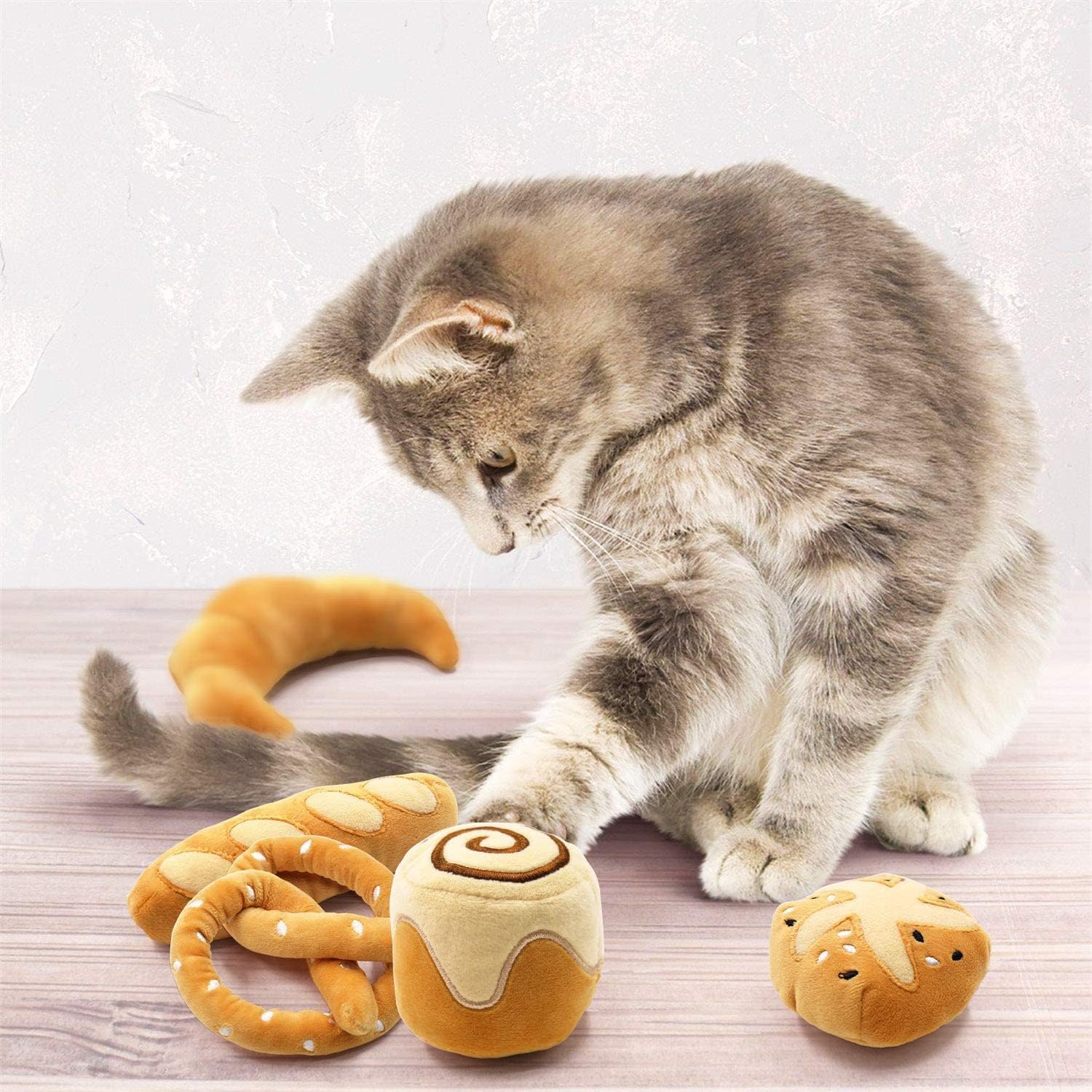 Bread Catnip Toys Cat Toys ﻿
